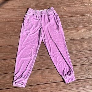 Purple velvet high waist Fabletics Joggers